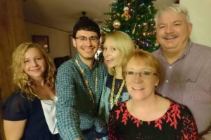 Reality Winner (L) with her mother, sister and other family members on Christmas in 2016.